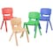 Flash Furniture Plastic School Chair-13.25"H Seat, Assorted, PK4 4-YU-YCX4-004-MULTI-GG - alternate 5